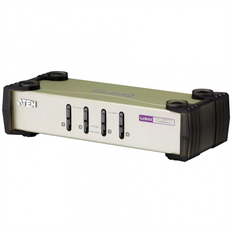 Imagine KVM Switch PS/2-USB VGA cu 4 porturi, Aten CS84U