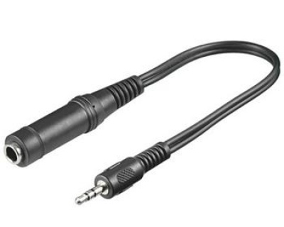 Adaptor audio jack stereo 3.5mm la jack stereo 6.35mm T-M 0.2m, kjr-35